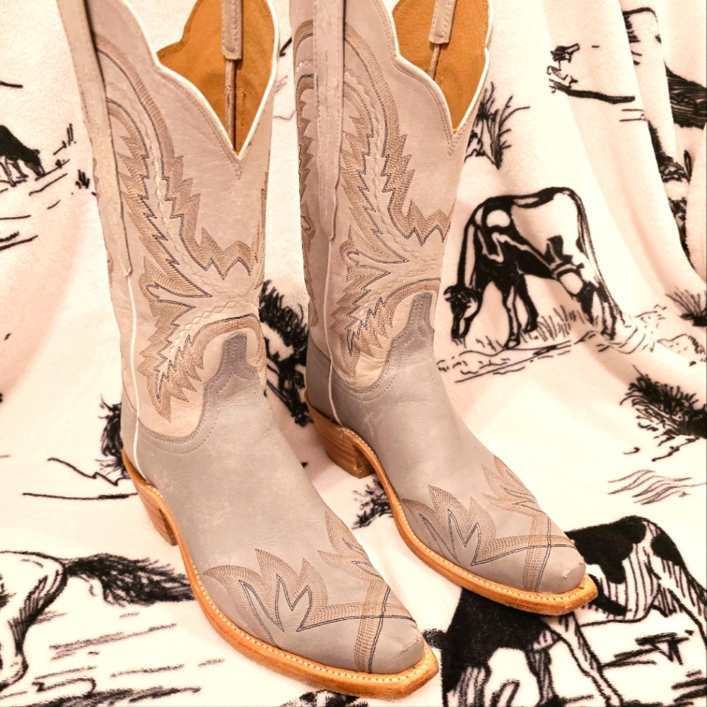 Lucchese Tilly Pebble Grey Women's Western Cowboy Boots